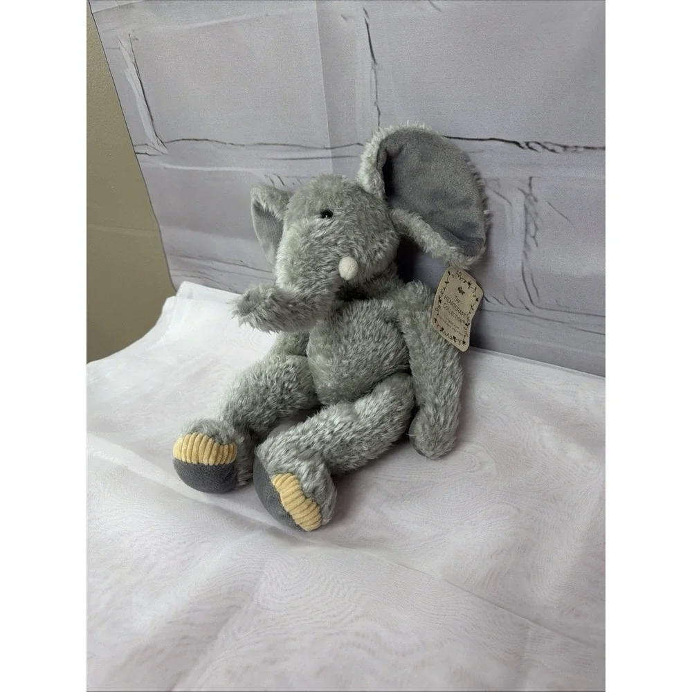 VTG Vintage Russ Berrie TUSKS Plush Grey Elephant 14